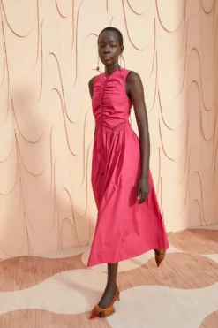 ULLA JOHNSON Mimi Dress - Rosebud -ULLA JOHNSON ULLA JOHNSON Mimi Dress ROSEBUD 03