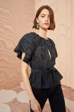 ULLA JOHNSON Mirabelle Top - Noir -ULLA JOHNSON ULLA JOHNSON Mirabelle Top NOIR 05