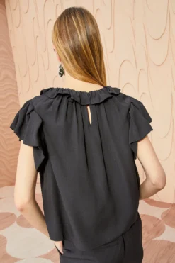ULLA JOHNSON Monika Top - Noir -ULLA JOHNSON ULLA JOHNSON Monika Top NOIR 03