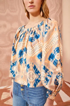 ULLA JOHNSON Nadya Blouse - Fossil -ULLA JOHNSON ULLA JOHNSON Nadya Blouse FOSSIL 05