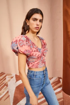 ULLA JOHNSON Nerida Top - Passionflower -ULLA JOHNSON ULLA JOHNSON Nerida Top PASSIONFLOWER 03