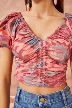 ULLA JOHNSON Nerida Top - Passionflower -ULLA JOHNSON ULLA JOHNSON Nerida Top PASSIONFLOWER 05