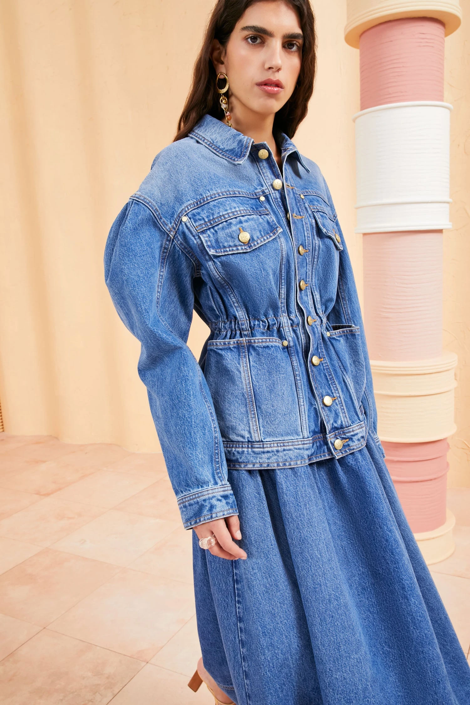 ULLA JOHNSON The Odette Jacket - Danube Medium Indigo Wash 1 ULLA JOHNSON The Odette Jacket - Danube Medium Indigo Wash