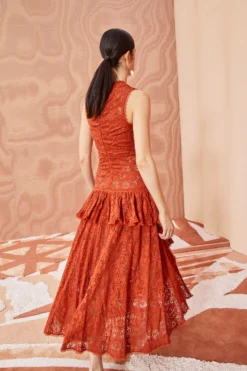 ULLA JOHNSON Odile Dress - Paprika -ULLA JOHNSON ULLA JOHNSON Odile Dress PAPRIKA 0022