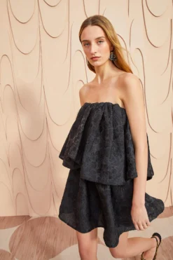 ULLA JOHNSON Oui Dress - Noir -ULLA JOHNSON ULLA JOHNSON Oui Dress NOIR 03