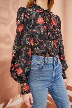 ULLA JOHNSON Philipa Blouse - Obsidian 8 ULLA JOHNSON Philipa Blouse - Obsidian -ULLA JOHNSON ULLA JOHNSON Philipa Blouse OBSIDIAN 0060