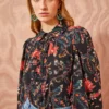 ULLA JOHNSON Philipa Blouse - Obsidian