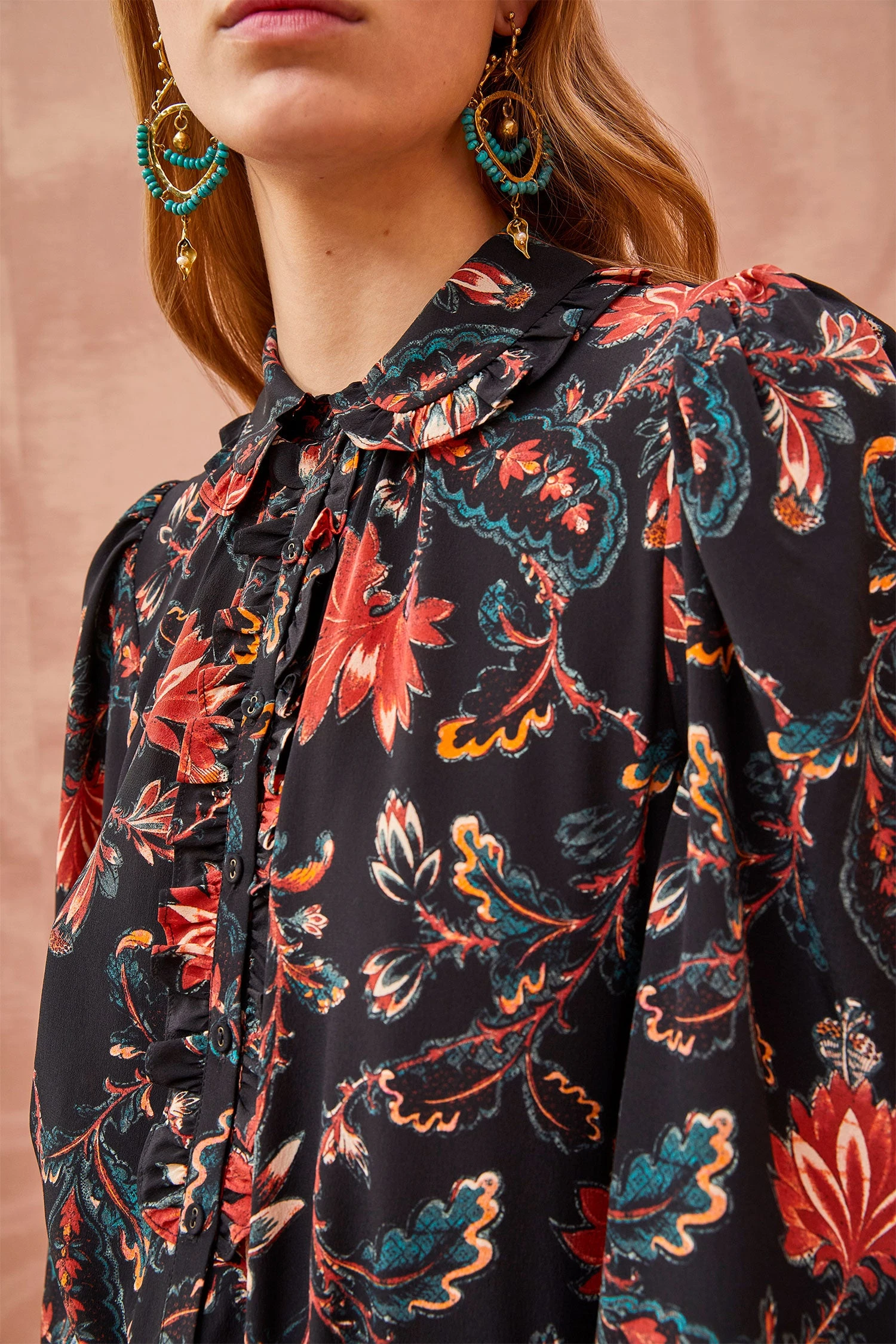 ULLA JOHNSON Philipa Blouse - Obsidian 2 ULLA JOHNSON Philipa Blouse - Obsidian - Image 2