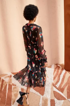 ULLA JOHNSON Reina Dress - Nocturne -ULLA JOHNSON ULLA JOHNSON Reina Dress NOCTURNE 04