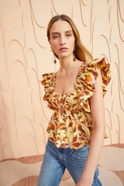 ULLA JOHNSON Romi Top - Lotus -ULLA JOHNSON ULLA JOHNSON Romi Top LOTUS 03