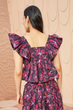 ULLA JOHNSON Romi Top - Zinnia -ULLA JOHNSON ULLA JOHNSON Romi Top ZINNIA 03