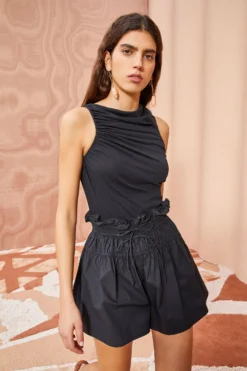 ULLA JOHNSON Rylan Short - Noir -ULLA JOHNSON ULLA JOHNSON Rylan Short NOIR 01 MAIN