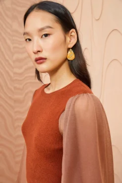 ULLA JOHNSON Sabrina Pullover - Redwood -ULLA JOHNSON ULLA JOHNSON Sabrina Pullover REDWOOD 0164