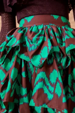 ULLA JOHNSON Samira Skirt - Malachite -ULLA JOHNSON ULLA JOHNSON Samira Skirt MALACHITE 02 ALT