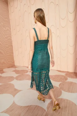 ULLA JOHNSON Shivani Dress - Cypress -ULLA JOHNSON ULLA JOHNSON Shivani Dress CYPRESS 0099