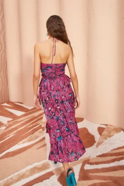 ULLA JOHNSON Simona Dress - Snapdragon -ULLA JOHNSON ULLA JOHNSON Simona Dress SNAPDRAGON 04