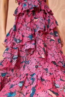 ULLA JOHNSON Simona Dress - Snapdragon -ULLA JOHNSON ULLA JOHNSON Simona Dress SNAPDRAGON 05