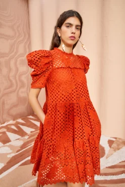 ULLA JOHNSON Simone Dress - Terracotta