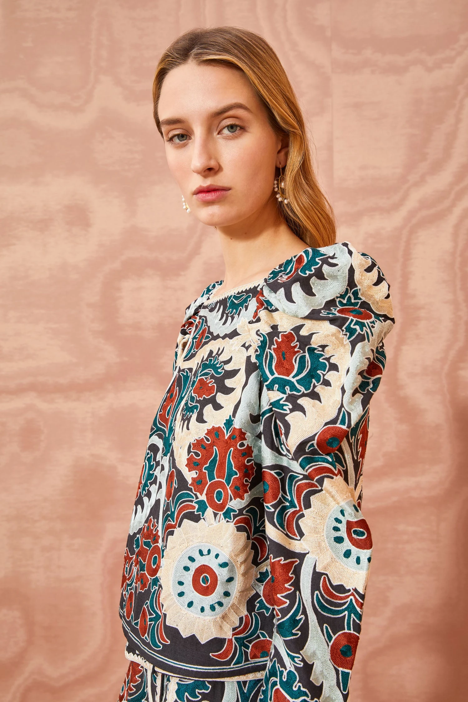 ULLA JOHNSON Siya Blouse - Lapis 3 ULLA JOHNSON Siya Blouse - Lapis - Image 3