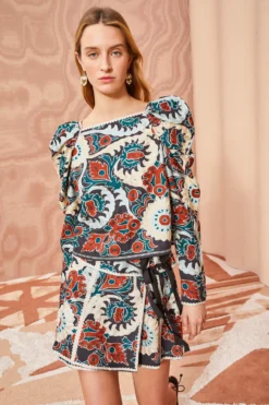 ULLA JOHNSON Siya Blouse - Lapis