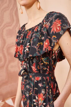 ULLA JOHNSON Skye Dress - Obsidian -ULLA JOHNSON ULLA JOHNSON Skye Dress OBSIDIAN 0166