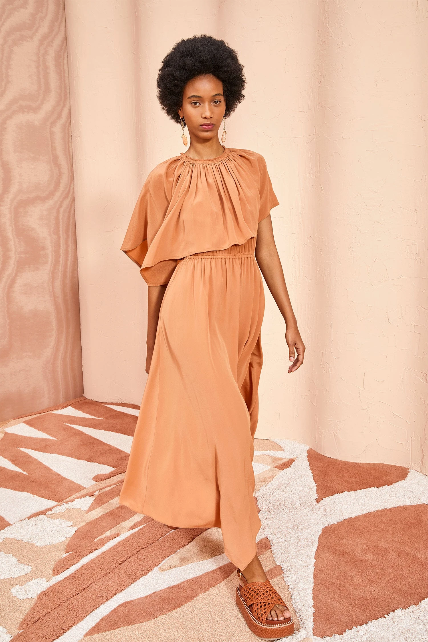 ULLA JOHNSON Tahlia Dress - Chestnut 1 ULLA JOHNSON Tahlia Dress - Chestnut