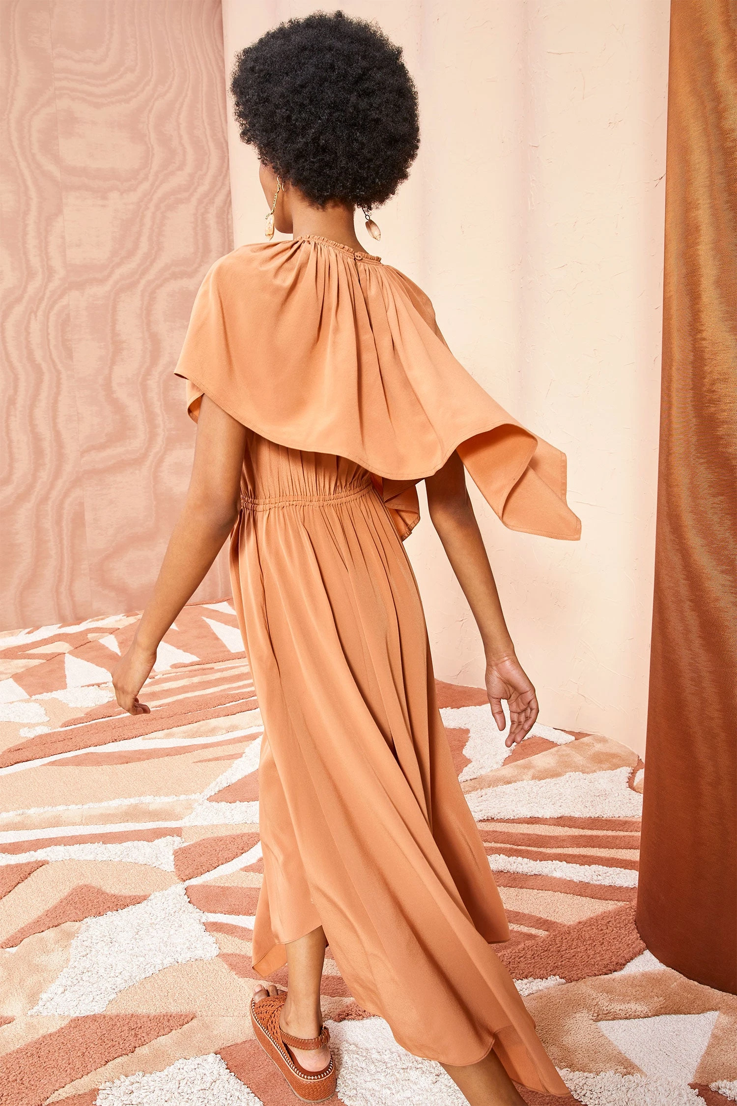 ULLA JOHNSON Tahlia Dress - Chestnut 5 ULLA JOHNSON Tahlia Dress - Chestnut - Image 5