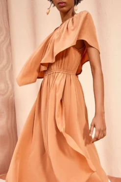 ULLA JOHNSON Tahlia Dress - Chestnut 11 ULLA JOHNSON Tahlia Dress - Chestnut -ULLA JOHNSON ULLA JOHNSON Tahlia Dress CHESTNUT 05