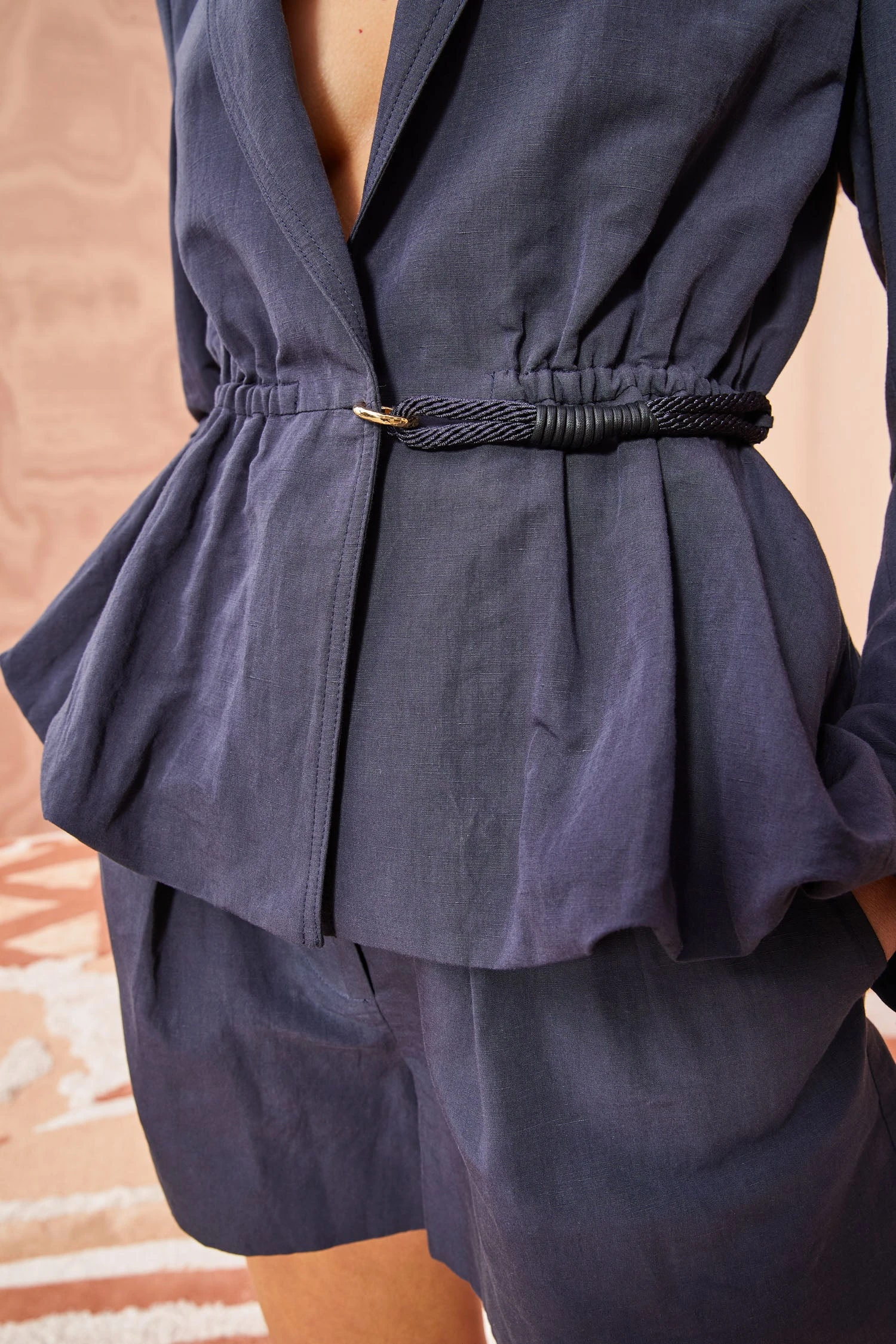 ULLA JOHNSON Talie Blazer - Midnight 2 ULLA JOHNSON Talie Blazer - Midnight - Image 2