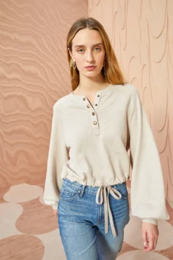 ULLA JOHNSON Tess Pullover - Oatmeal -ULLA JOHNSON ULLA JOHNSON Tess Pullover OATMEAL 01 MAIN