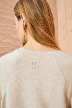 ULLA JOHNSON Tess Pullover - Oatmeal -ULLA JOHNSON ULLA JOHNSON Tess Pullover OATMEAL 03