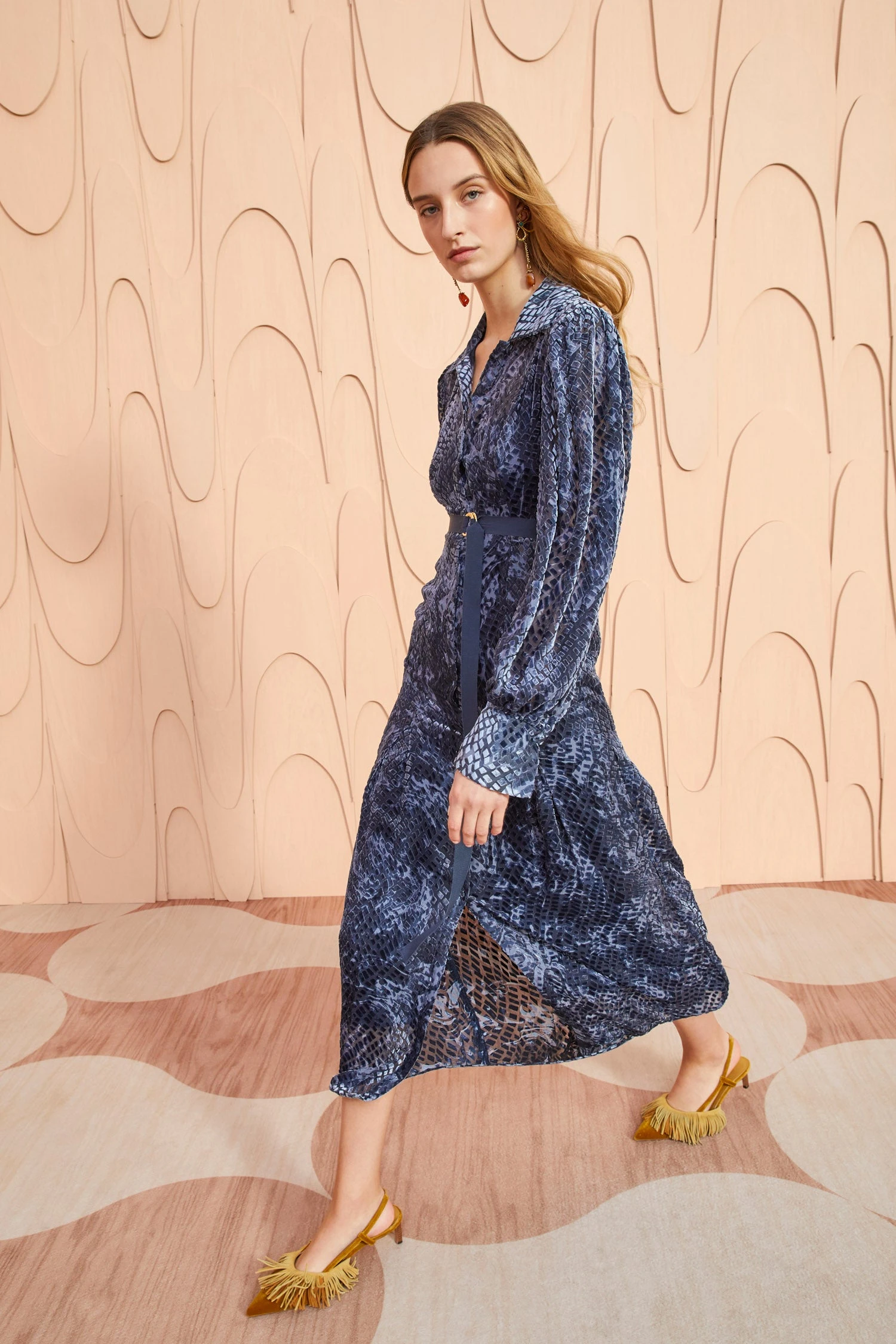 ULLA JOHNSON Thalia Dress - Marine 3 ULLA JOHNSON Thalia Dress - Marine - Image 3