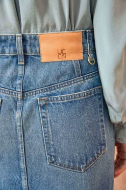 ULLA JOHNSON The Bea Skirt - Danube Medium Indigo Wash -ULLA JOHNSON ULLA JOHNSON The Bea Skirt DANUBEMEDIUMINDIGOWASH 0107