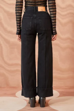 ULLA JOHNSON The Genevieve Jean - Noir Wash -ULLA JOHNSON ULLA JOHNSON The Genevieve Jean NOIR WASH 03