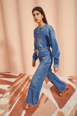 ULLA JOHNSON The Stevie Jumpsuit - Danube Medium Indigo Wash 7 ULLA JOHNSON The Stevie Jumpsuit - Danube Medium Indigo Wash -ULLA JOHNSON ULLA JOHNSON The Stevie DANUBE MEDIUM INDIGO WASH 03