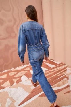 ULLA JOHNSON The Stevie Jumpsuit - Danube Medium Indigo Wash 8 ULLA JOHNSON The Stevie Jumpsuit - Danube Medium Indigo Wash -ULLA JOHNSON ULLA JOHNSON The Stevie DANUBE MEDIUM INDIGO WASH 04