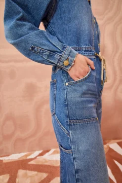 ULLA JOHNSON The Stevie Jumpsuit - Danube Medium Indigo Wash 9 ULLA JOHNSON The Stevie Jumpsuit - Danube Medium Indigo Wash -ULLA JOHNSON ULLA JOHNSON The Stevie DANUBE MEDIUM INDIGO WASH 05