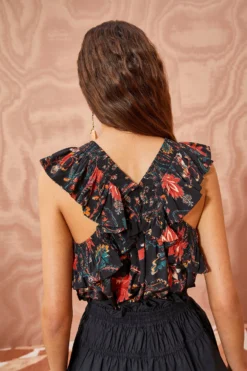 ULLA JOHNSON Tulip Top - Obsidian -ULLA JOHNSON ULLA JOHNSON Tulip Top OBSIDIAN 0172