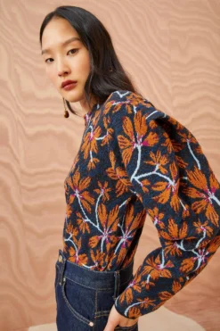 ULLA JOHNSON Twyla Pullover - Bellflower -ULLA JOHNSON ULLA JOHNSON Twyla Pullover BELLFLOWER 03