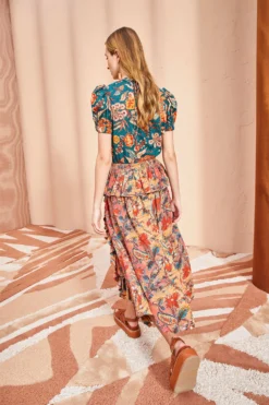 ULLA JOHNSON Ursa Skirt - Coral Bloom -ULLA JOHNSON ULLA JOHNSON Ursa Skirt CORAL BLOOM 0113