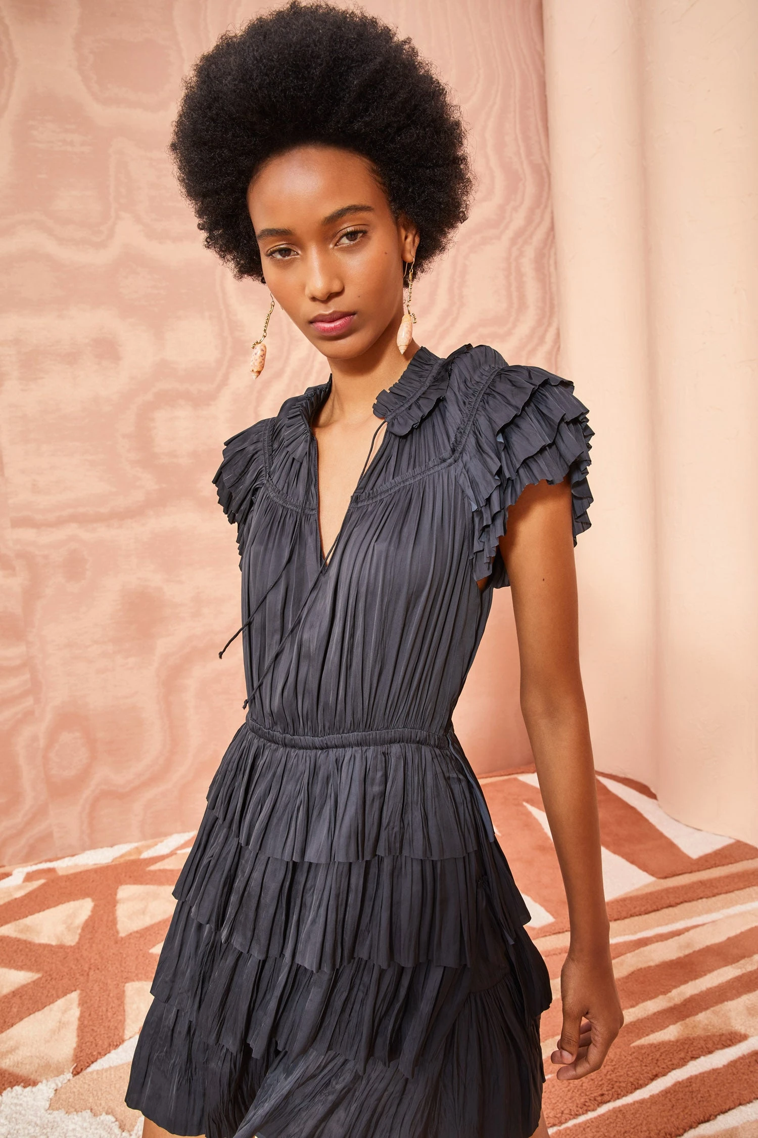 ULLA JOHNSON Vesna Dress - Noir 3 ULLA JOHNSON Vesna Dress - Noir - Image 3