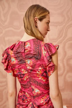 ULLA JOHNSON Vida Top - Wild Rose -ULLA JOHNSON ULLA JOHNSON Vida Top WILD ROSE 03