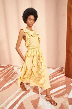 ULLA JOHNSON Violeta Dress - Dune -ULLA JOHNSON ULLA JOHNSON Violeta Dress DUNE 04