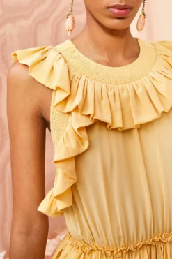 ULLA JOHNSON Violeta Dress - Dune -ULLA JOHNSON ULLA JOHNSON Violeta Dress DUNE 05