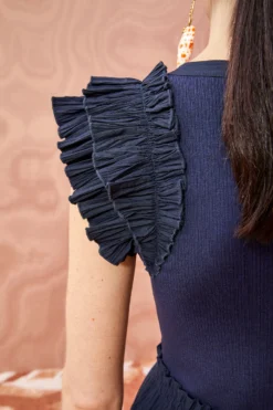 ULLA JOHNSON Virginia Dress - Midnight -ULLA JOHNSON ULLA JOHNSON Virginia Dress MIDNIGHT 04