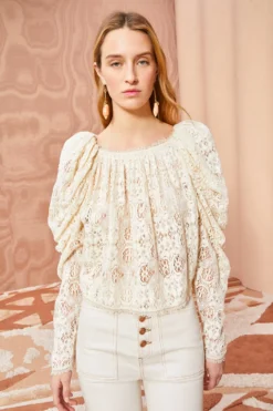 ULLA JOHNSON Vivi Blouse - Chalk 8 ULLA JOHNSON Vivi Blouse - Chalk -ULLA JOHNSON ULLA JOHNSON Vivi Blouse CHALK 0080