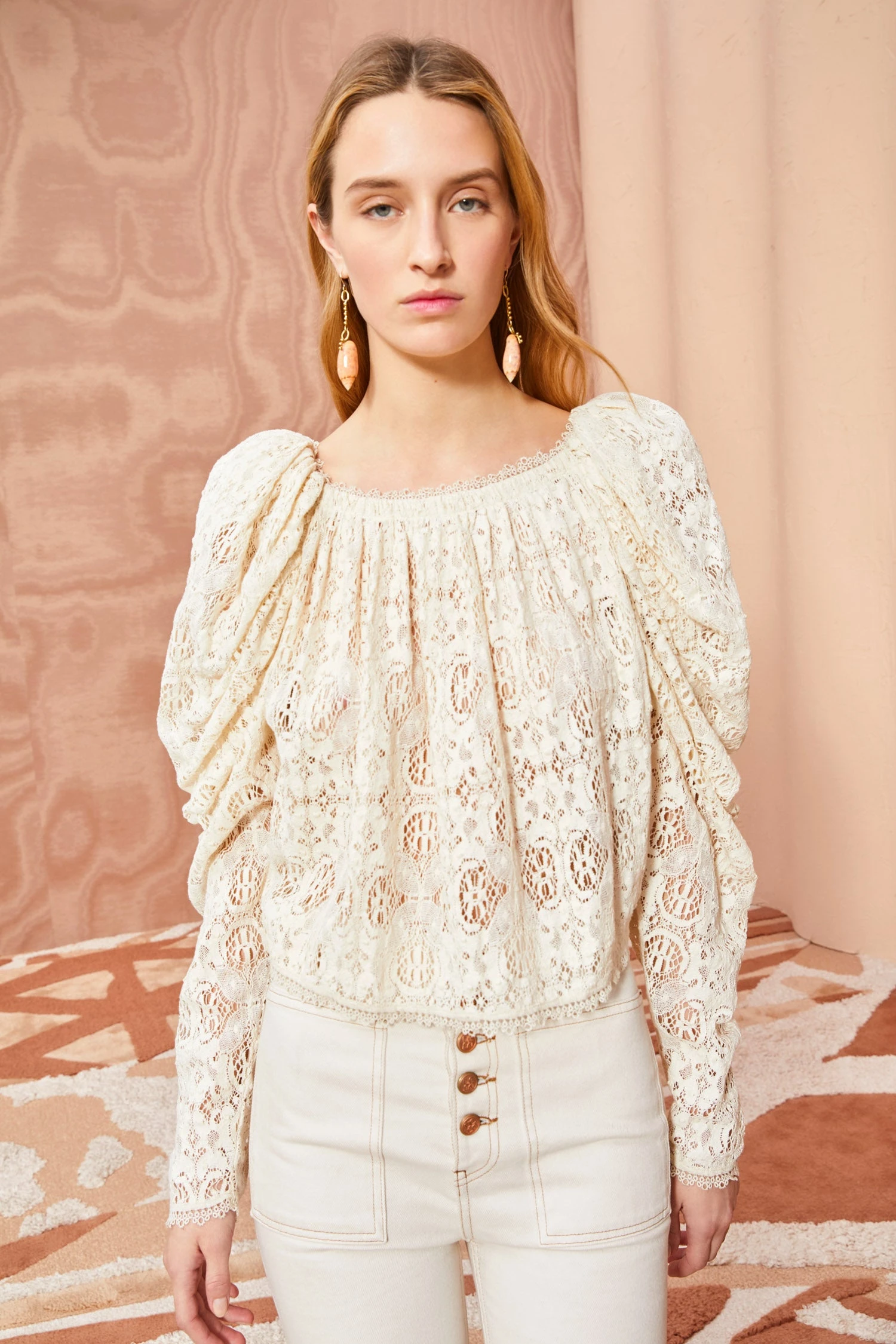 ULLA JOHNSON Vivi Blouse - Chalk 4 ULLA JOHNSON Vivi Blouse - Chalk - Image 4