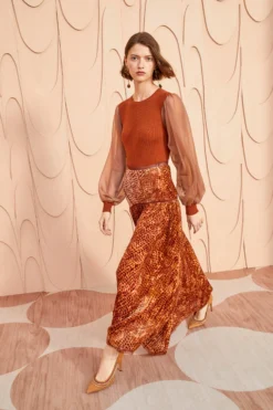 ULLA JOHNSON Willa Skirt - Sienna -ULLA JOHNSON ULLA JOHNSON Willa Skirt SIENNA 0040