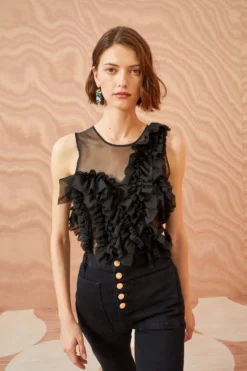 ULLA JOHNSON Winnifred Top - Noir