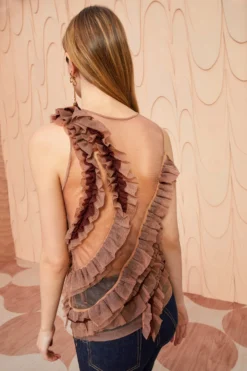 ULLA JOHNSON Winnifred Top - Umber -ULLA JOHNSON ULLA JOHNSON Winnifred Top UMBER 0095